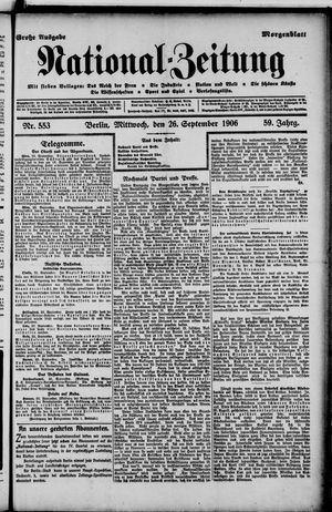 National-Zeitung vom 26.09.1906