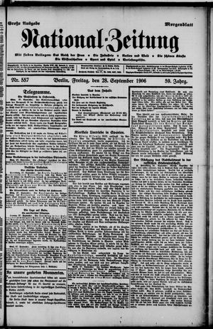 National-Zeitung vom 28.09.1906