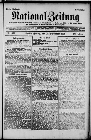 National-Zeitung vom 28.09.1906