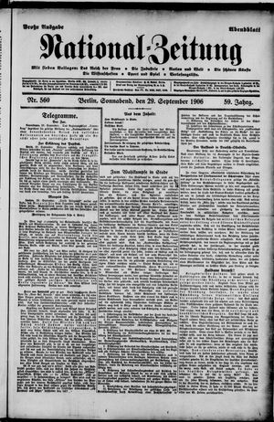 National-Zeitung vom 29.09.1906