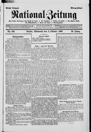 National-Zeitung on Oct 3, 1906