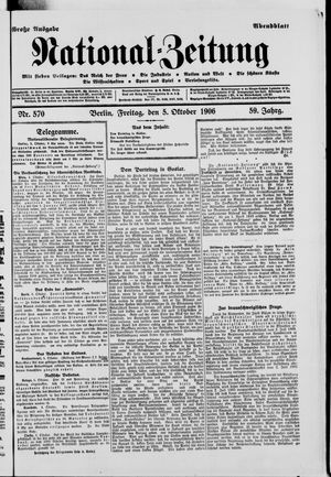Nationalzeitung vom 05.10.1906