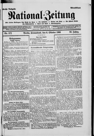 National-Zeitung vom 06.10.1906