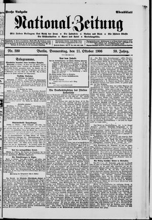 National-Zeitung on Oct 11, 1906