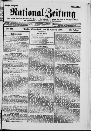 National-Zeitung on Oct 13, 1906