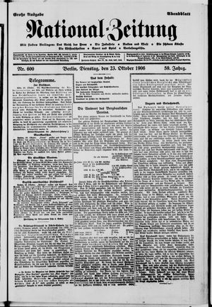 National-Zeitung on Oct 23, 1906