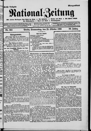 National-Zeitung vom 25.10.1906