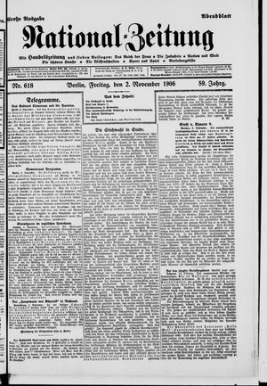 National-Zeitung vom 02.11.1906