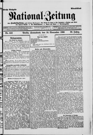 National-Zeitung vom 10.11.1906