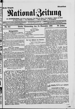 National-Zeitung vom 15.11.1906