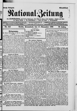 National-Zeitung vom 17.11.1906