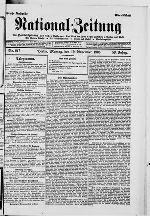 National-Zeitung vom 19.11.1906