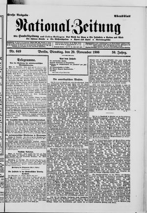 National-Zeitung vom 20.11.1906