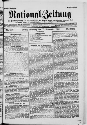 National-Zeitung vom 27.11.1906