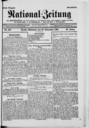 National-Zeitung vom 28.11.1906