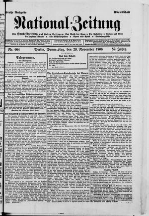 National-Zeitung on Nov 29, 1906