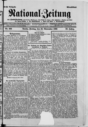 National-Zeitung vom 30.11.1906