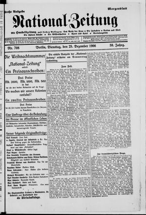 National-Zeitung vom 25.12.1906