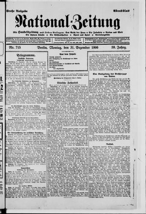 National-Zeitung vom 31.12.1906