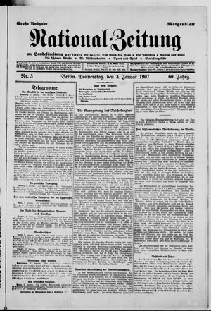 Nationalzeitung vom 03.01.1907
