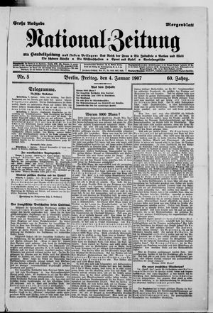 Nationalzeitung on Jan 4, 1907