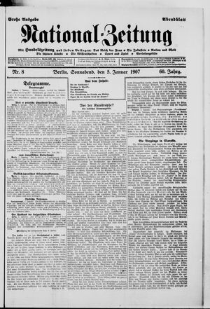Nationalzeitung vom 05.01.1907