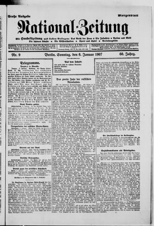 Nationalzeitung vom 06.01.1907