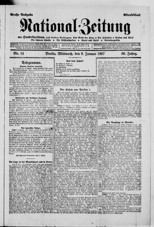 Nationalzeitung vom 09.01.1907