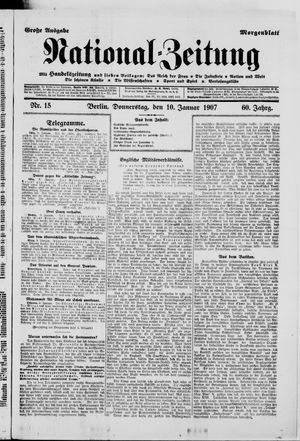 Nationalzeitung vom 10.01.1907