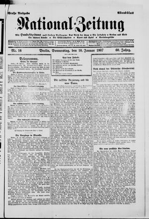 Nationalzeitung vom 10.01.1907