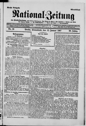National-Zeitung on Jan 12, 1907