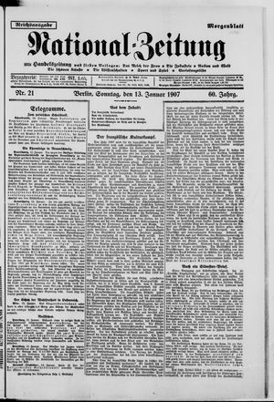 National-Zeitung on Jan 13, 1907