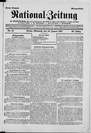 Nationalzeitung on Jan 16, 1907
