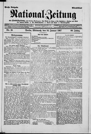 Nationalzeitung on Jan 16, 1907