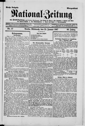 Nationalzeitung vom 23.01.1907