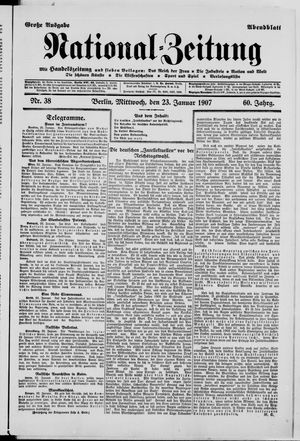 Nationalzeitung vom 23.01.1907