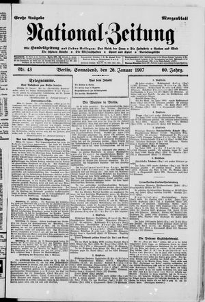 Nationalzeitung vom 26.01.1907