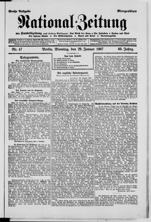 National-Zeitung vom 29.01.1907