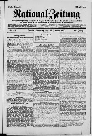 National-Zeitung vom 29.01.1907