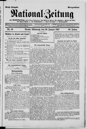 Nationalzeitung vom 30.01.1907