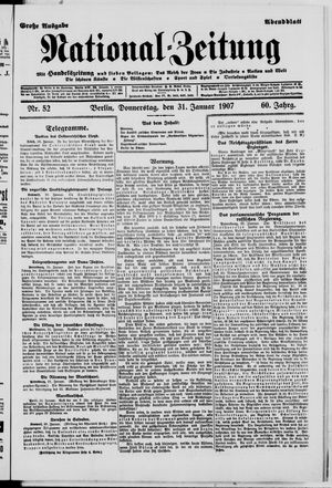 Nationalzeitung vom 31.01.1907