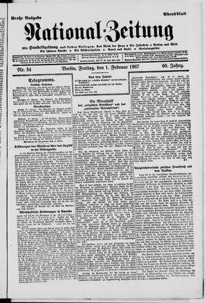 Nationalzeitung on Feb 1, 1907