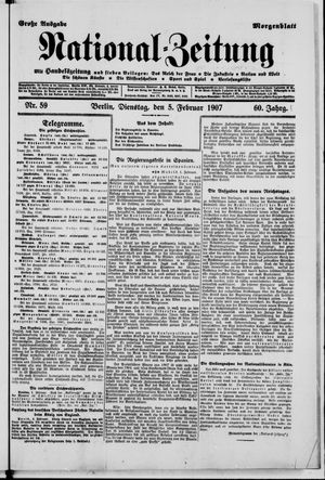 Nationalzeitung vom 05.02.1907
