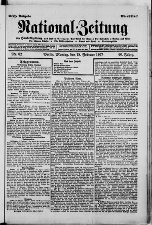Nationalzeitung vom 18.02.1907