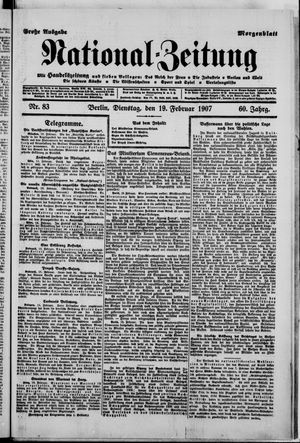 Nationalzeitung on Feb 19, 1907