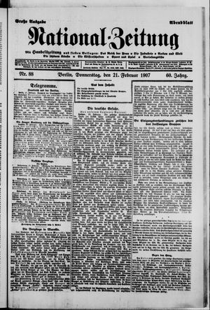 Nationalzeitung vom 21.02.1907
