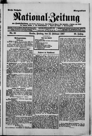 Nationalzeitung on Feb 22, 1907