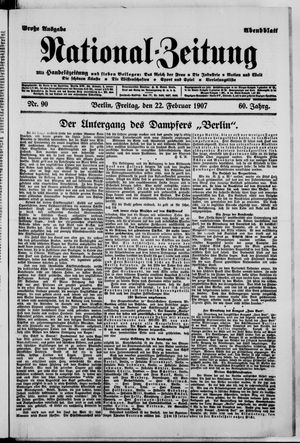 Nationalzeitung on Feb 22, 1907