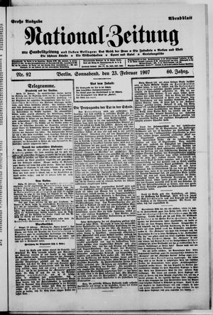 Nationalzeitung vom 23.02.1907