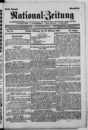 Nationalzeitung vom 25.02.1907